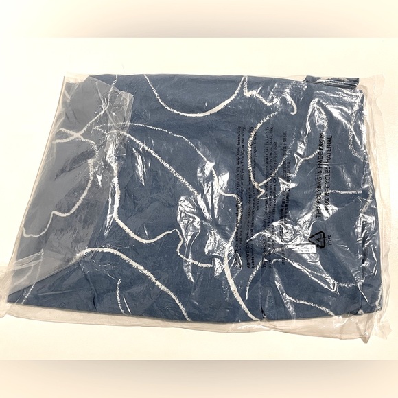 Madewell Poplin Puff-Sleeve Cutout Crop Top in Ornamental Blue Medium NWT - Picture 5 of 5